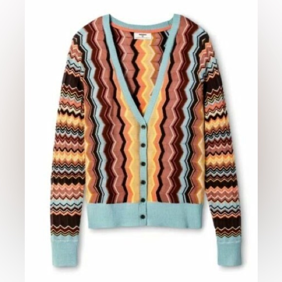 Missoni for Target Women's Colore Zig Zag Cardigan Sweater Large - Picture 2 of 7